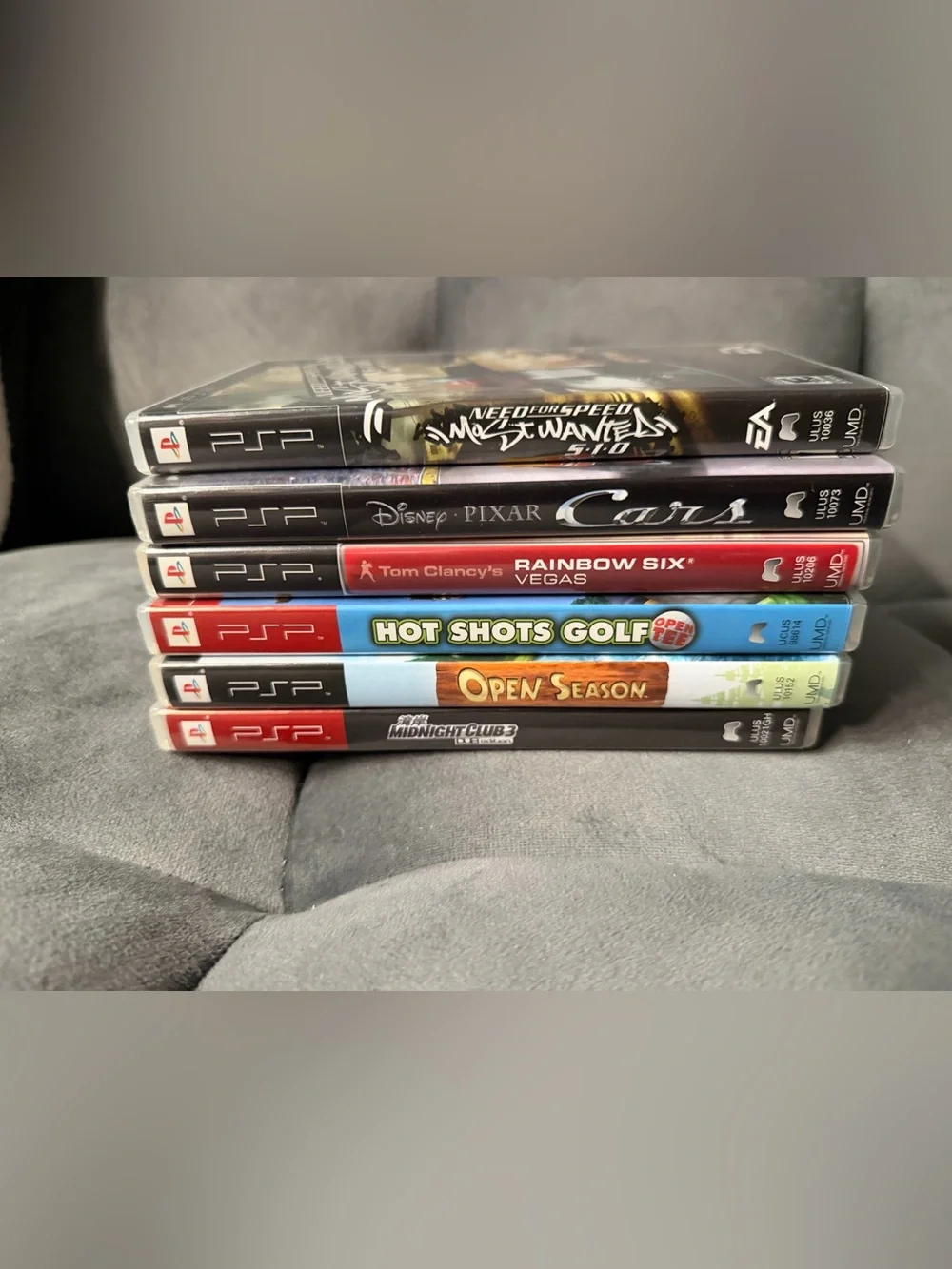 Sony PSP Handheld System With Charger, 8GB Memory Card And 7 Games